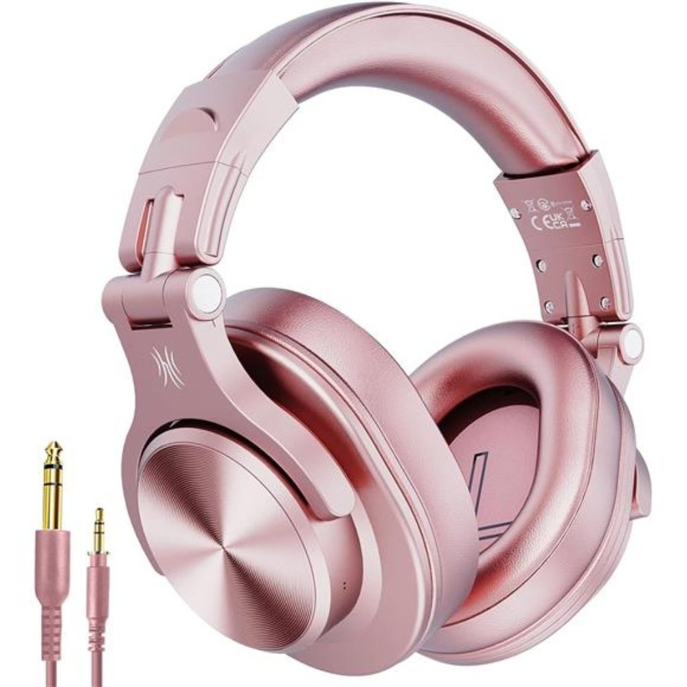 A70 Bluetooth Over Ear Headphones for Women and Girls, Pink DJ Headphones